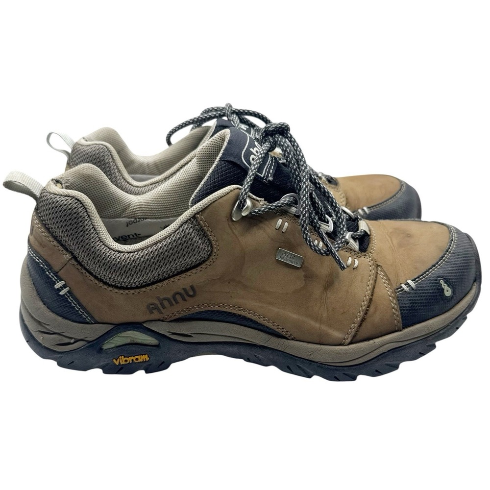 Ahnu Women's Size 8.5 Montara II Brown Leather Waterproof Hiking Shoes READ